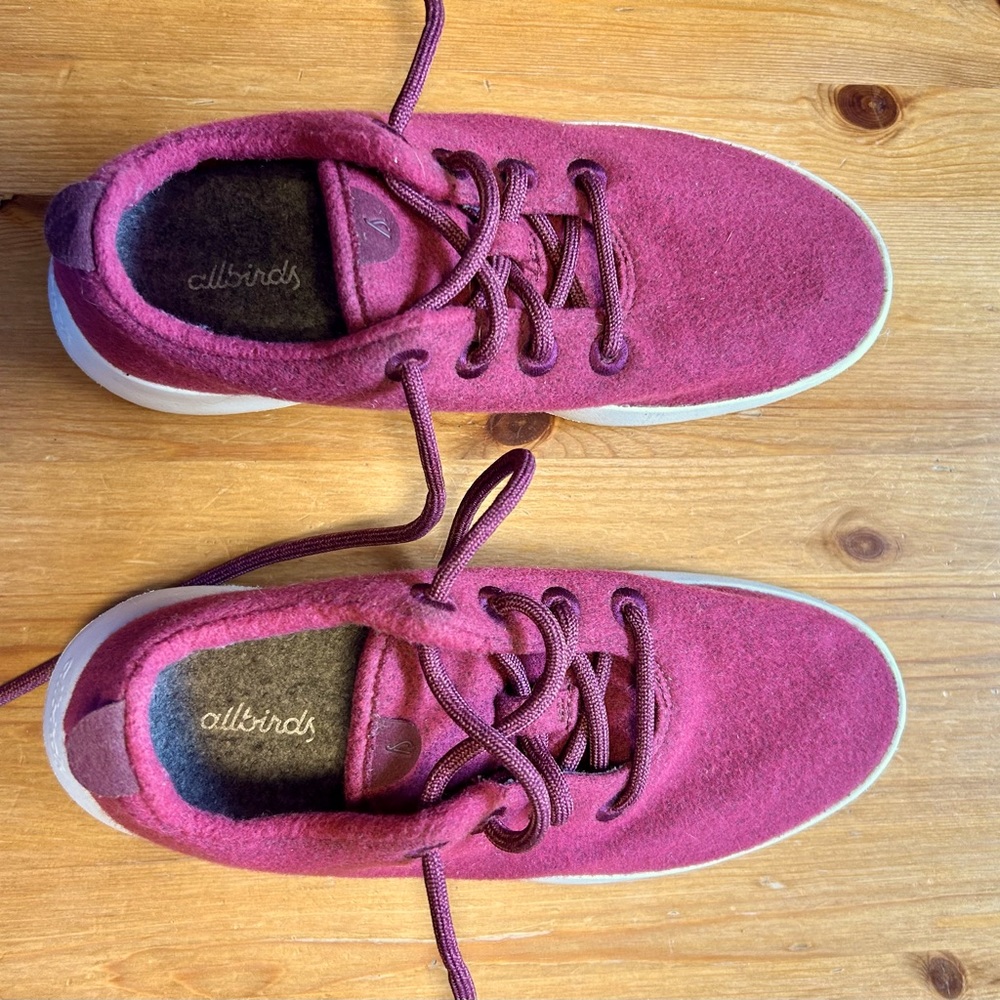 Allbirds Womens Wool Runners Limited Edition Pink Purple Shoes-Size 9